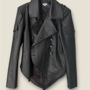 New COSMO & DONATO RODOLFO MILITARY JACKET PEA COAT BLACK - MENS - SIZE SMALL